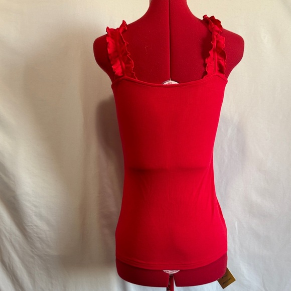 Red Ruffled Tank Top - Picture 4 of 6
